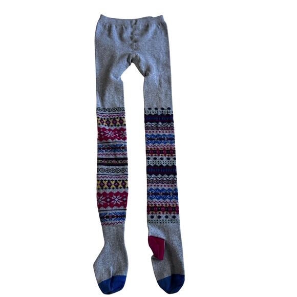 Hanna Andersson Fair Isle Striped Tights - Size 110/120 - Picture 2 of 5